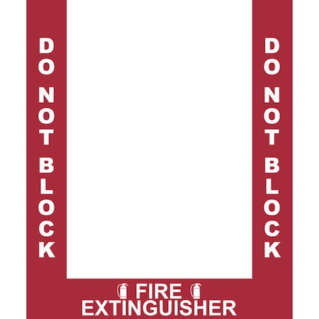 Floor Marking Border Tape, Fire Extinguisher Border, 4in, Vinyl